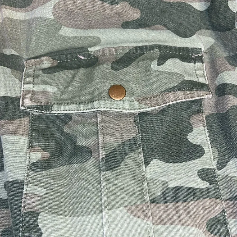 Justice camo multi pocket mid length jacket
